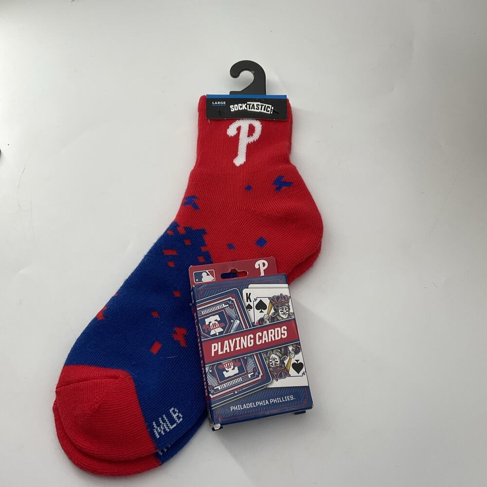 Philadelphia Phillies Socks Large And Playing Cards